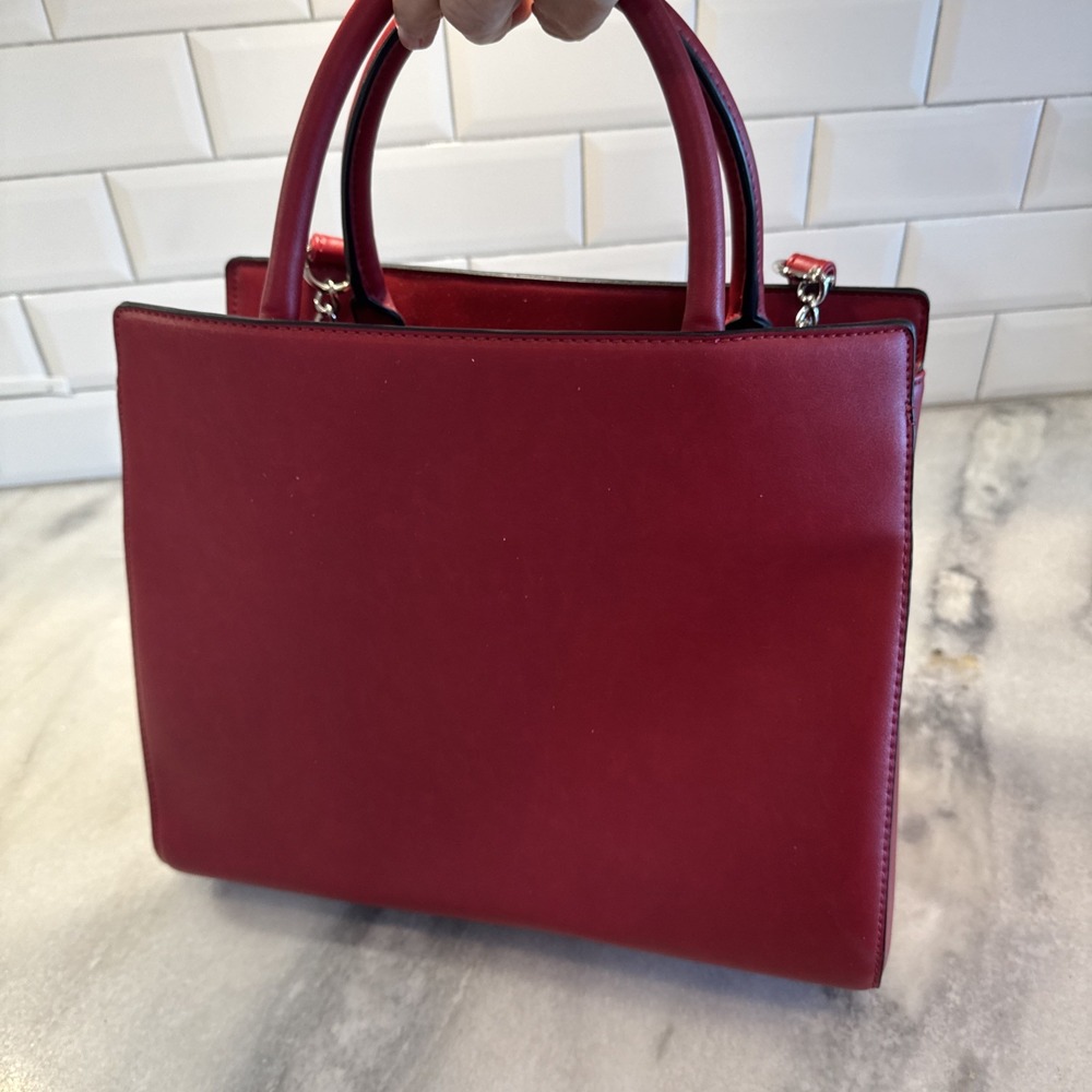 Nine West Red Satchel Purse‎ - Picture 9 of 13